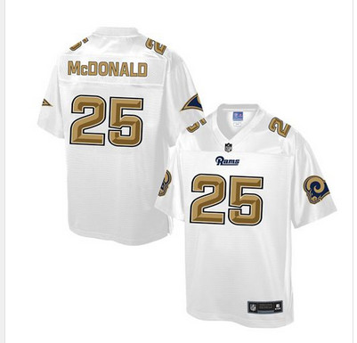Nike Rams #25 T.J. McDonald White Men's NFL Pro Line Fashion Game Jersey