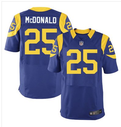 Nike Rams #25 T.J. McDonald Royal Blue Alternate Men's Stitched NFL Elite Jersey