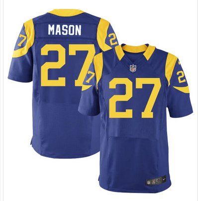Nike Rams #27 Tre Mason Royal Blue Alternate Men's Stitched NFL Elite Jersey