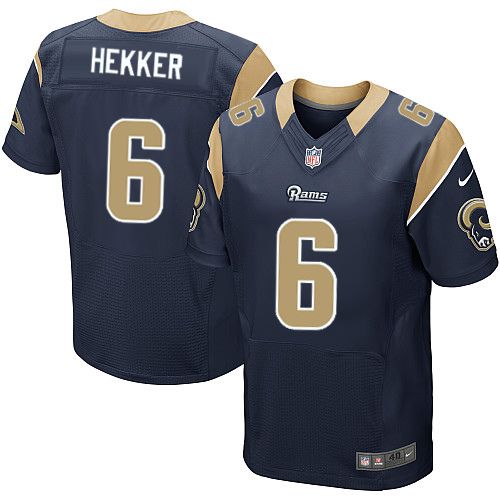 Nike Rams #6 Johnny Hekker Navy Blue Team Color Men's Stitched NFL Elite Jersey Nike Rams #6 Johnny Hekker Navy Blue Team Color Men's Stitched NFL Elite Jersey