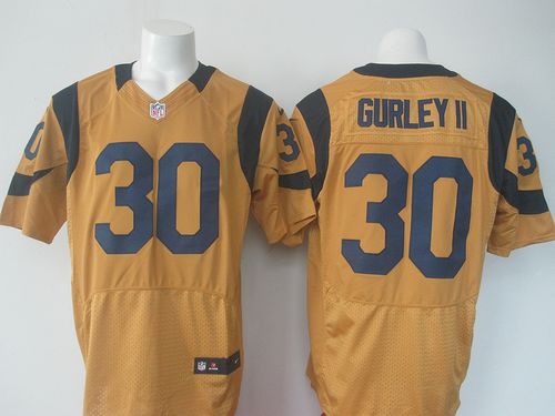 Nike Rams #30 Todd Gurley II Gold Men's Stitched NFL Elite Rush Jersey Nike Rams #30 Todd Gurley II Gold Men's Stitched NFL Elite Rush Jersey