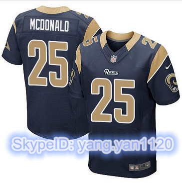 Nike Los Angeles Rams #25 T.J. McDonald Navy Blue Team Color Men's Stitched NFL Elite Jersey