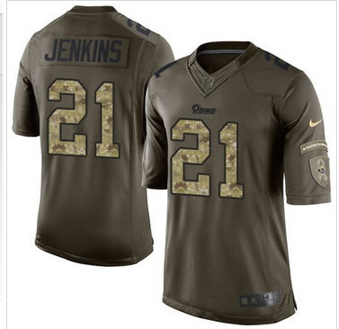 Nike Los Angeles Rams #21 Janoris Jenkins Green Men's Stitched NFL Limited Salute to Service Jersey Nike Los Angeles Rams #21 Janoris Jenkins Green Men's Stitched NFL Limited Salute to Service Jersey