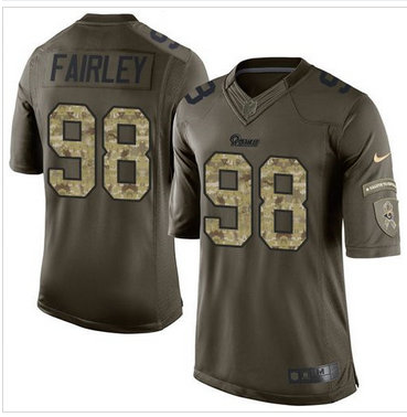 Nike Los Angeles Rams #98 Nick Fairley Green Men's Stitched NFL Limited Salute to Service Jersey Nike Los Angeles Rams #98 Nick Fairley Green Men's Stitched NFL Limited Salute to Service Jersey