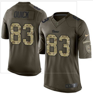 Nike Los Angeles Rams #83 Brian Quick Green Men's Stitched NFL Limited Salute to Service Jersey