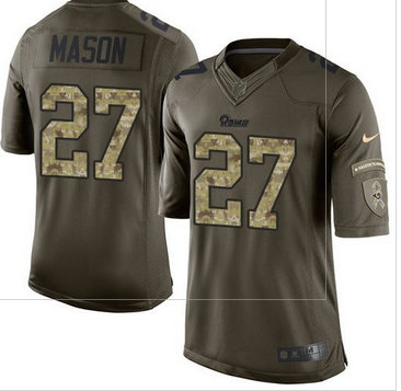 Nike Los Angeles Rams #27 Tre Mason Green Men's Stitched NFL Limited Salute to Service Jersey Nike Los Angeles Rams #27 Tre Mason Green Men's Stitched NFL Limited Salute to Service Jersey