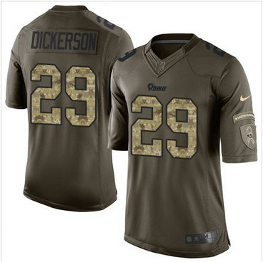 Nike Los Angeles Rams #29 Eric Dickerson Green Men's Stitched NFL Limited Salute to Service Jersey Nike Los Angeles Rams #29 Eric Dickerson Green Men's Stitched NFL Limited Salute to Service Jersey