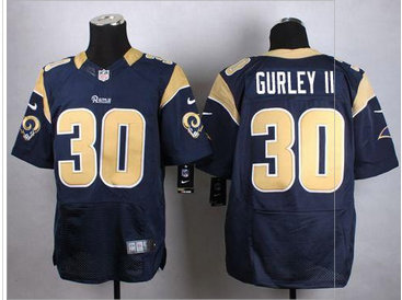 Nike Los Angeles Rams #30 Todd Gurley II Navy Blue Team Color Men's Stitched NFL Elite Jersey Nike Los Angeles Rams #30 Todd Gurley II Navy Blue Team Color Men's Stitched NFL Elite Jersey