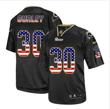 New Los Angeles Rams #30 Todd Gurley Black Men''s Stitched NFL Elite USA Flag Fashion Jersey New Los Angeles Rams #30 Todd Gurley Black Men''s Stitched NFL Elite USA Flag Fashion Jersey