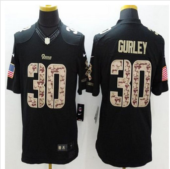 New Los Angeles Rams #30 Todd Gurley Black Men's Stitched NFL Limited Salute to Service jersey New Los Angeles Rams #30 Todd Gurley Black Men's Stitched NFL Limited Salute to Service jersey