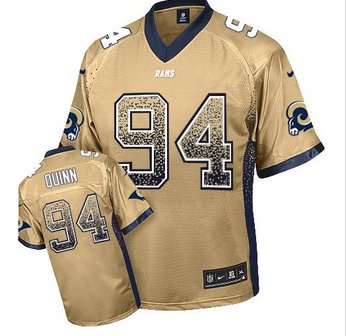 New Los Angeles Rams #94 Robert Quinn Gold Men's Stitched NFL Elite Drift Fashion Jersey New Los Angeles Rams #94 Robert Quinn Gold Men's Stitched NFL Elite Drift Fashion Jersey