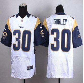 New Los Angeles Rams #30 Todd Gurley White Men''s Stitched NFL Elite Jersey New Los Angeles Rams #30 Todd Gurley White Men''s Stitched NFL Elite Jersey