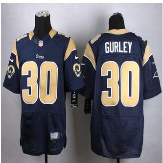 New Los Angeles Rams #30 Todd Gurley Navy Blue Team Color Men''s Stitched NFL Elite Jersey