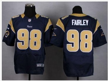 NEW Los Angeles Rams #98 Nick Fairley Navy Blue Team Color Men's Stitched NFL Elite Jersey
