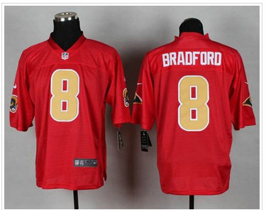 New Los Angeles Rams#8 Sam Bradford Red NFL Elite QB Practice Jersey New Los Angeles Rams#8 Sam Bradford Red NFL Elite QB Practice Jersey
