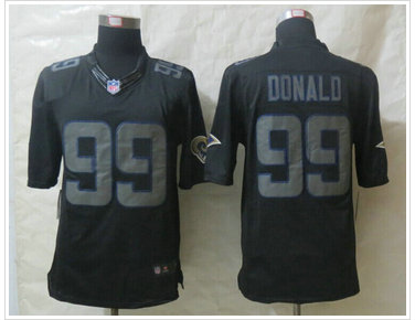 New Los Angeles Rams #99 Aaron Donald Black Impact Black Limited Jerseys