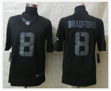 New Los Angeles Rams 8 Sam Bradford Impact Black Limited Jerseys New Los Angeles Rams 8 Sam Bradford Impact Black Limited Jerseys