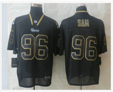 Los Angeles Rams #96 Michael Sam Lights Out Black NFL Elite Jersey