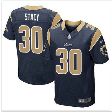 New Los Angeles Rams#30 Zac Stacy White Navy Blue Team Color NFL Elite Jersey