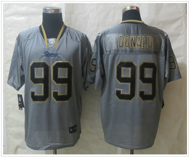 NEW Los Angeles Rams #99 Aaron Donald Lights Out Grey NFL Elite Jersey
