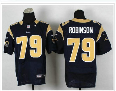 NEW Los Angeles Rams #79 Greg Robinson Navy Blue Team Color NFL Elite Jersey