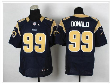 NEW Los Angeles Rams #99 Aaron Donald Navy Blue Team Color NFL Elite Jersey NEW Los Angeles Rams #99 Aaron Donald Navy Blue Team Color NFL Elite Jersey