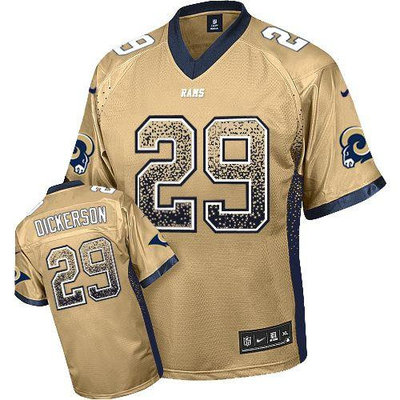 NEW Los Angeles Rams #29 Eric Dickerson Gold Stitched NFL Elite Drift Fashion Jersey