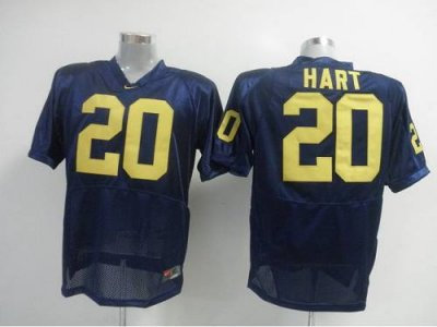 Wolverines #20 Mike Hart Blue Embroidered NCAA Jerseys