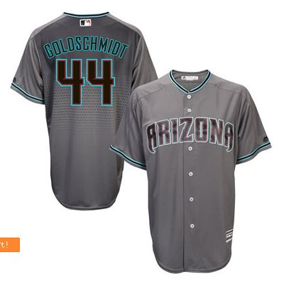 Men's Arizona Diamondbacks #44 Paul Goldschmidt Majestic Gray Road Cool Base Player Jersey
