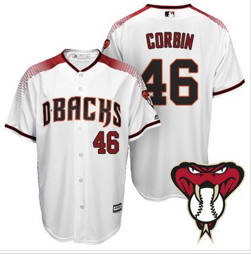 Arizona Diamondbacks #46 Patrick Corbin White Cool Base Home Jersey