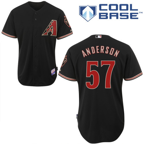 Arizona Diamondbacks #57 Anderson Black Authentic Personalized Alternate Home cool Jersey