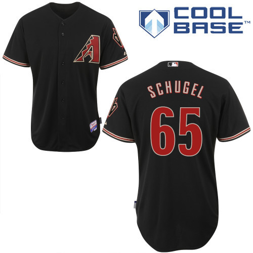 Arizona Diamondbacks #65 Schugel Black Authentic Personalized Alternate Home cool Jersey