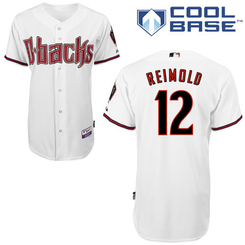 Arizona Diamondbacks #12 Reimold White Authentic Personalized Home cool Jersey