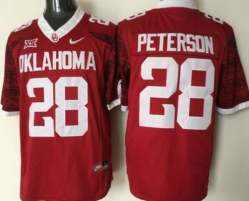 Sooners #28 Adrian Peterson Red New XII Stitched NCAA Jersey Sooners #28 Adrian Peterson Red New XII Stitched NCAA Jersey