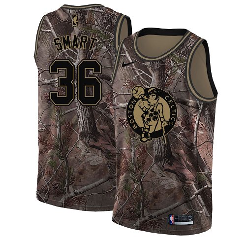 Nike Celtics #36 Marcus Smart Camo NBA Swingman Realtree Collection Jersey