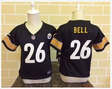 Toddler Nike Pittsburgh Steelers #26 Le'Veon Bell Black Team Color Stitched NFL Elite Jersey