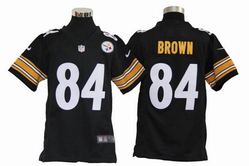 Youth Nike NFL Pittsburgh Steelers 84 Antonio Brown black Jerseys