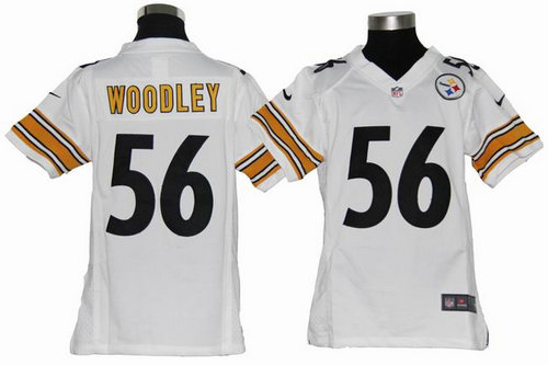 Youth Nike NFL Pittsburgh Steelers 56 Lamarr Woodley White Jerseys