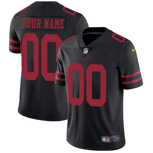 Custom Nike NFL San Francisco 49ers Vapor Untouchable Limited Black Alternate Men's Jersey