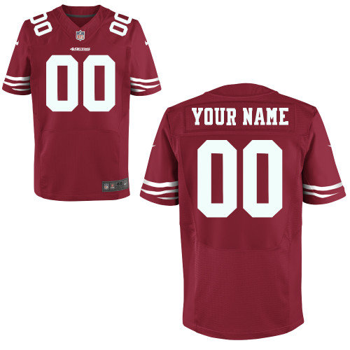 Men's Nike San Francisco 49ers Customized Elite Team Color Jerseys Men's Nike San Francisco 49ers Customized Elite Team Color Jerseys