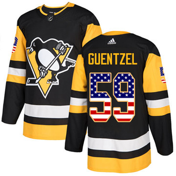 Adidas Penguins #59 Jake Guentzel Black Home Authentic USA Flag Stitched NHL Jersey Adidas Penguins #59 Jake Guentzel Black Home Authentic USA Flag Stitched NHL Jersey