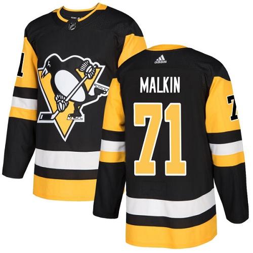Adidas Penguins #71 Evgeni Malkin Black Home Authentic Stitched NHL Jersey