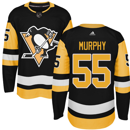 Adidas Penguins #55 Larry Murphy Black Alternate Authentic Stitched NHL Jersey