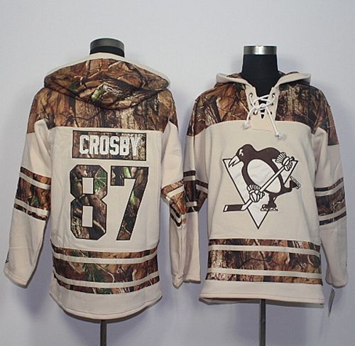 Penguins #87 Sidney Crosby Cream Camo Stitched NHL Jersey