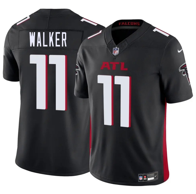 Men's Atlanta Falcons #11 Jalon Walker Black 2025 Draft F.U.S.E. Vapor Untouchable Limited Stitched Football Jersey Men's Atlanta Falcons #11 Jalon Walker Black 2025 Draft F.U.S.E. Vapor Untouchable Limited Stitched Football Jersey