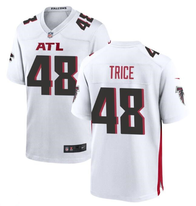 Men's Atlanta Falcons #48 Bralen Trice White Limited Stitched Football Game Jersey Men's Atlanta Falcons #48 Bralen Trice White Limited Stitched Football Game Jersey