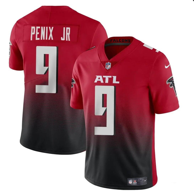 Men's Atlanta Falcons #9 Michael Penix Jr Red Black 2024 Draft Vapor Untouchable Limited Stitched Football Jersey Men's Atlanta Falcons #9 Michael Penix Jr Red Black 2024 Draft Vapor Untouchable Limited Stitched Football Jersey