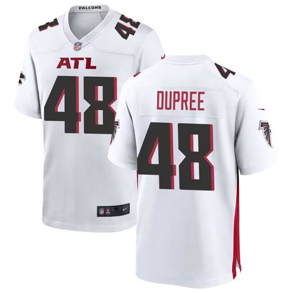 Men's Atlanta Falcons #48 Bud Dupree White Stitched Football Game Jersey Men's Atlanta Falcons #48 Bud Dupree White Stitched Football Game Jersey