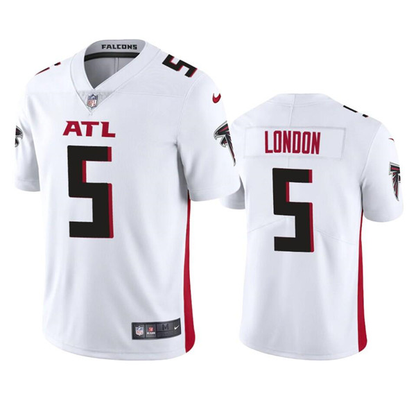 Men's Atlanta Falcons #5 Drake London White NFL Draft Vapor Untouchable Limited Stitched Jersey Men's Atlanta Falcons #5 Drake London White NFL Draft Vapor Untouchable Limited Stitched Jersey