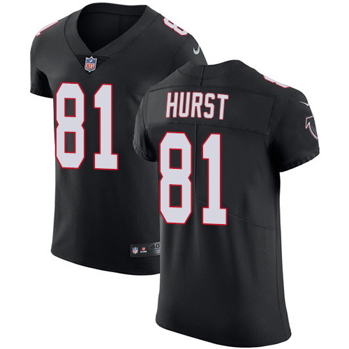 Nike Falcons #81 Hayden Hurst Black Alternate Men's Stitched NFL New Elite Jersey Nike Falcons #81 Hayden Hurst Black Alternate Men's Stitched NFL New Elite Jersey